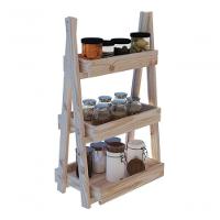 Tripla Estante Para Cozinha Porta Temperos Pinus - 1