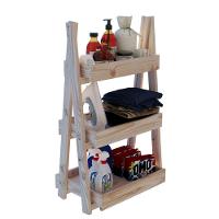  Livreiro Decorativo 3 Prateleiras Madeira Treliça