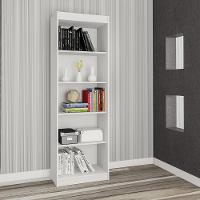 Estante Livreiro Sapiranga Com 4 Prateleiras Branco Fosco Branco Fosco - 3