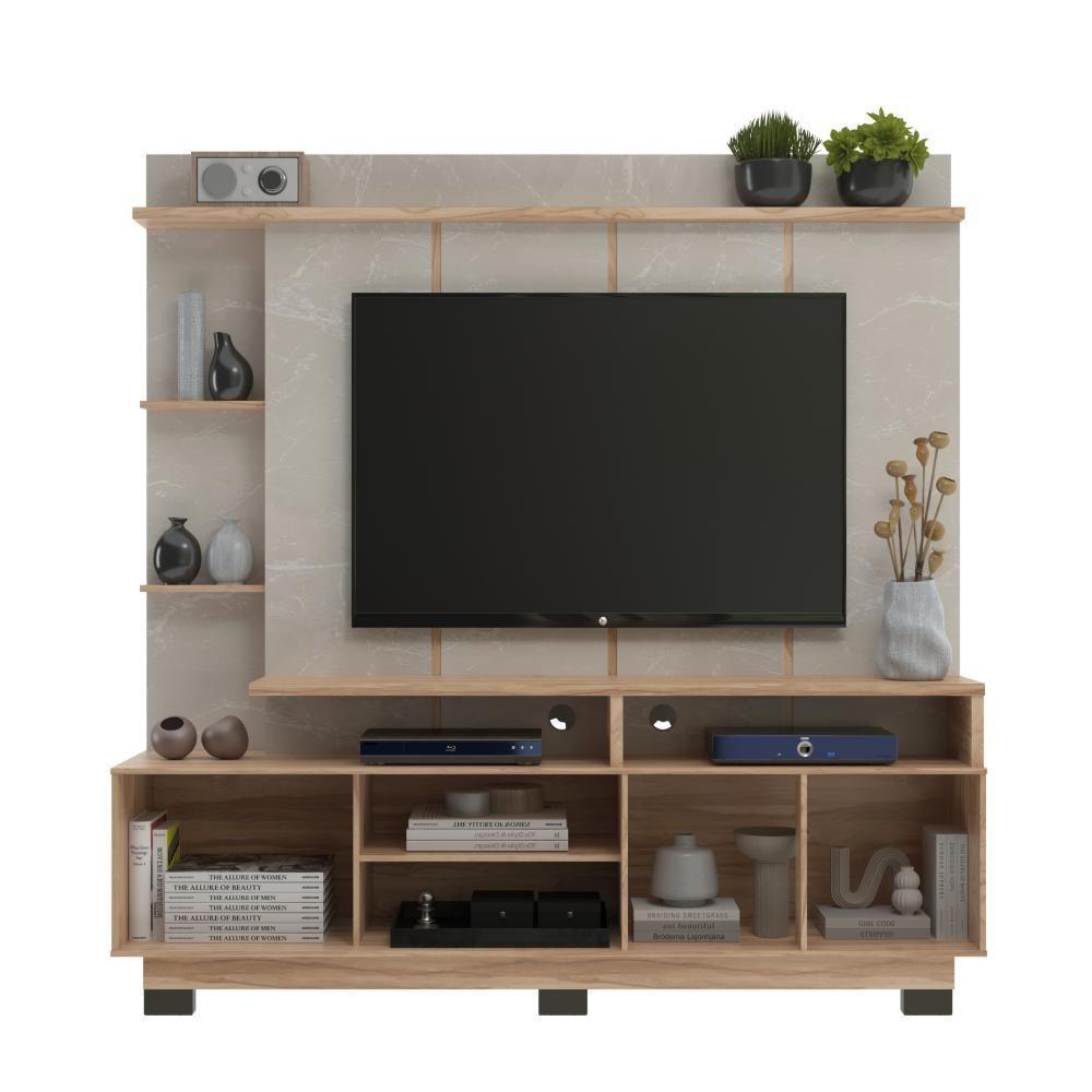 Home Para Tv 65 Polegadas 2portas Ho4200 Carvalho Oak Petra Decibal Carvalho Oak petra - 3