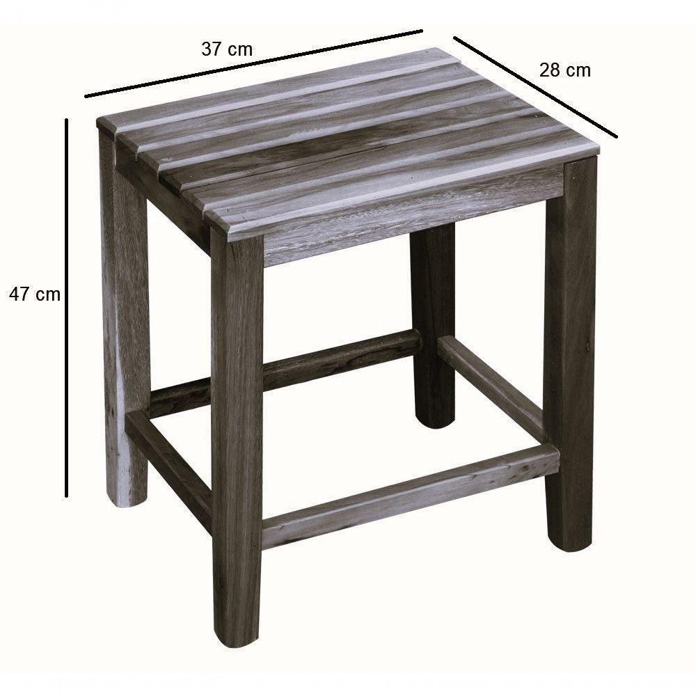 Conjunto Mesa De Jantar Rústica 1m 4 Banquetas Ripada Madeira Maciça Natural - 3