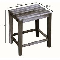 Conjunto Mesa De Jantar Rústica 1m 4 Banquetas Ripada Madeira Maciça Natural - 3