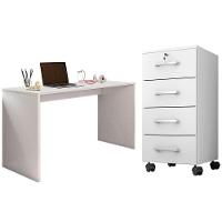 Mesa Para Computador Gávea C- Gaveteiro Gávea Branco - 1