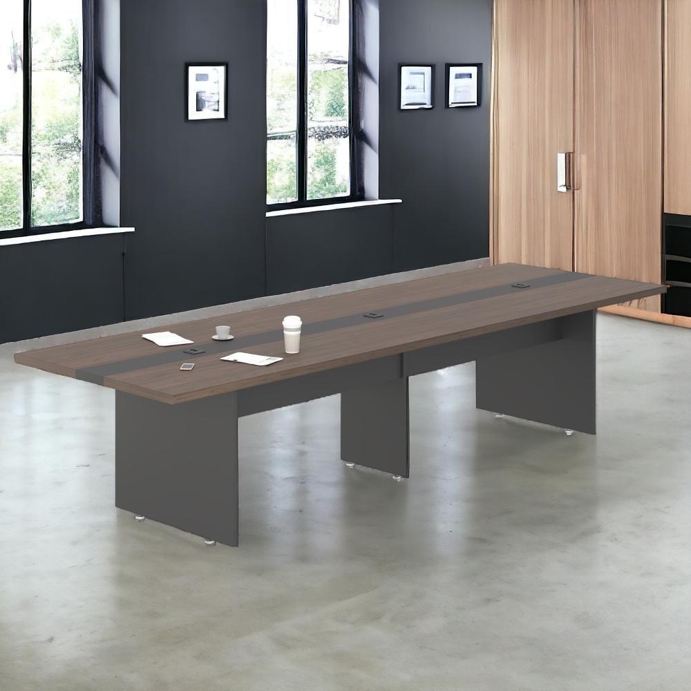 Mesa Sala De Reunião Empresa 8 Lugares Freijó Preto - 2