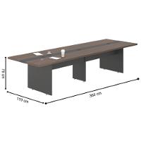 Mesa Sala De Reunião Empresa 8 Lugares Freijó Preto - 3