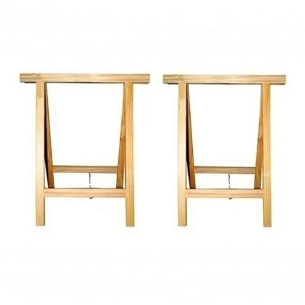 Cavalete Para Apoio Mesa Bancada Madeira Pinus 80cm - 5