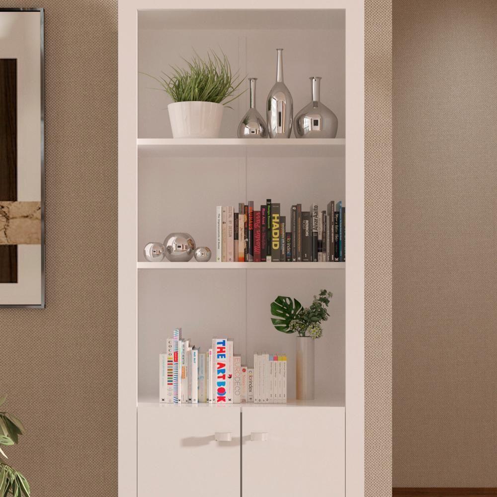 Escrivaninha Armario E Balcao Para Escritorio Branco Me41x69x03x10 Tecno Mobili Branco - 10