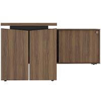 Mesa Para Escritório Home Office Em L 170x155cm Unik A02 Nogal Preto - 2