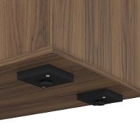 Mesa Para Escritório Home Office Em L 170x155cm Unik A02 Nogal Preto - 3