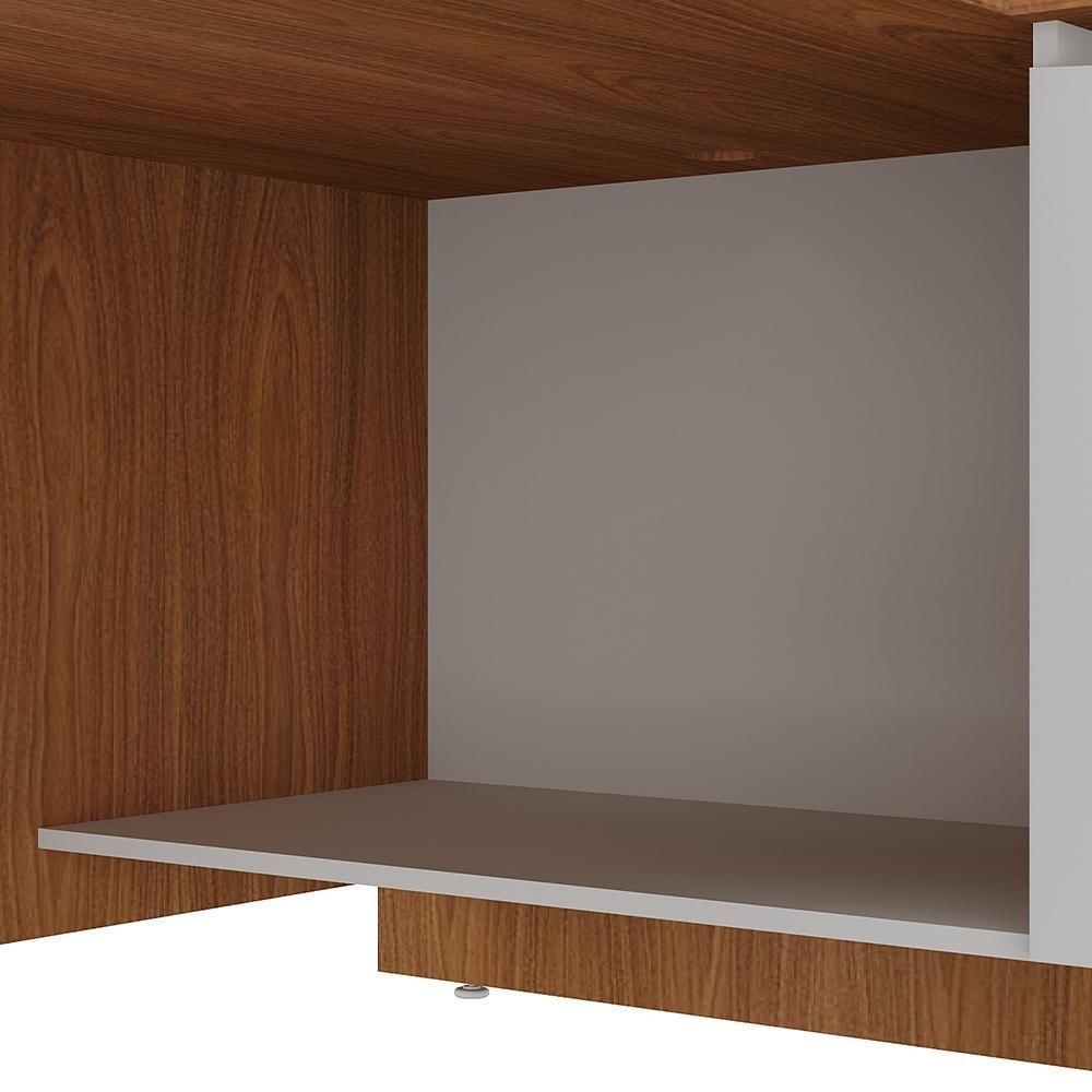 Mesa Para Escritório Em L 180x190cm 2 Portas E 3 Gavetas Unik A02 Freijó Branco - 10