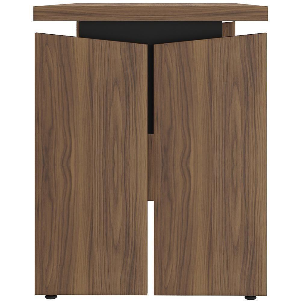 Mesa Para Escritório Home Office 125cm Unik A02 Nogal Preto - 3