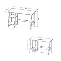 Mesa Escritório Escrivaninha Ditália Mc-190 Preto - 6