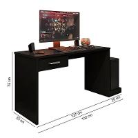 Mesa Gamer Com 1 Gaveta E Suporte Para Cpu Drx-9000 Preto - 6