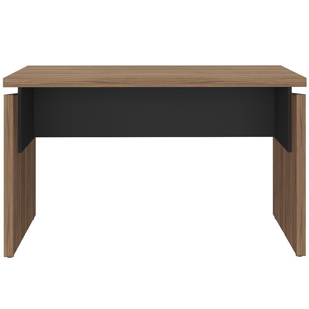 Mesa Para Escritório Home Office 145cm Unik A02 Nogal Preto - Lyam Decor - 6