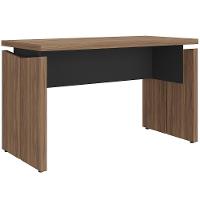 Mesa Para Escritório Home Office 145cm Unik A02 Nogal Preto - Lyam Decor - 1