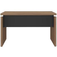 Mesa Para Escritório Home Office 145cm Unik A02 Nogal Preto - Lyam Decor - 2