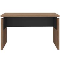 Mesa Para Escritório Home Office 145cm Unik A02 Nogal Preto - Lyam Decor - 6