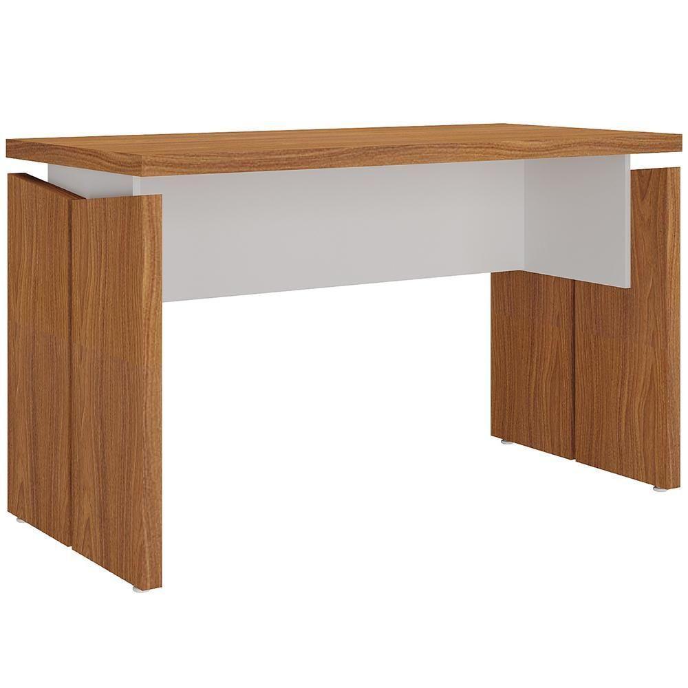 Mesa Para Escritório Home Office 145cm Unik A02 Freijó Branco - Lyam Decor - 1