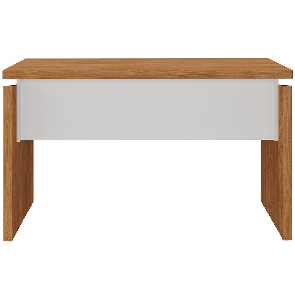 Mesa Para Escritório Home Office 145cm Unik A02 Freijó Branco - Lyam Decor - 4