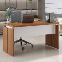 Mesa Para Escritório Home Office 145cm Unik A02 Freijó Branco - Lyam Decor - 6