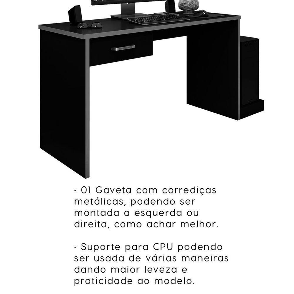 Mesa Gamer Com 1 Gaveta E Suporte Para Cpu Drx-9000 Preto-vermelho - 3