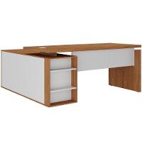 Mesa Para Escritório Home Office Em L 170x155cm Unik A02 Freijó Branco - Lyam Decor - 1