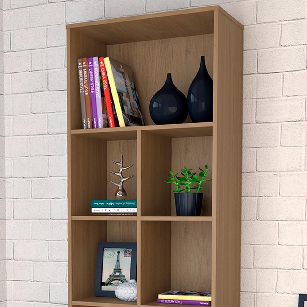 Escrivaninha E Estante Livreiro Para Escritorio B30 Mell Preto Novam Mell Preto - 3