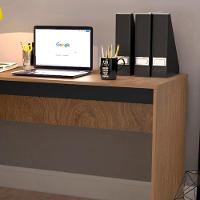 Escrivaninha E Estante Livreiro Para Escritorio B30 Mell Preto Novam Mell Preto - 2