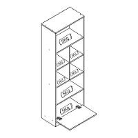 Escrivaninha E Estante Livreiro Para Escritorio B30 Mell Preto Novam Mell Preto
