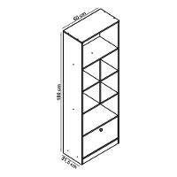 Escrivaninha E Estante Livreiro Para Escritorio B30 Mell Preto Novam Mell Preto - 8