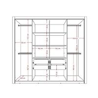 Guarda Roupa Casal 8 Portas 4 Gavetas Espelho 1096 Carraro - Branco Branco - 3