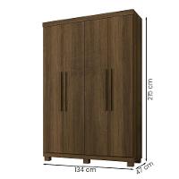 Guarda Roupa Milão Quarto Com 4 Portas Imbuia Imbuia - 2