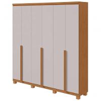 Guarda-roupas Casal Alonzo 6 Portas 4 Gavetas Sem Espelho 100% Mdf Com Pés - Lopas Amendoa Clean/off White - 1