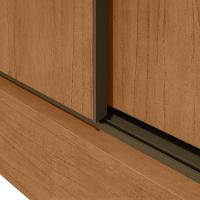 Guarda Roupa Saion 3 Portas Com Pés 1 Porta Glass Amendoa Clean. - 7