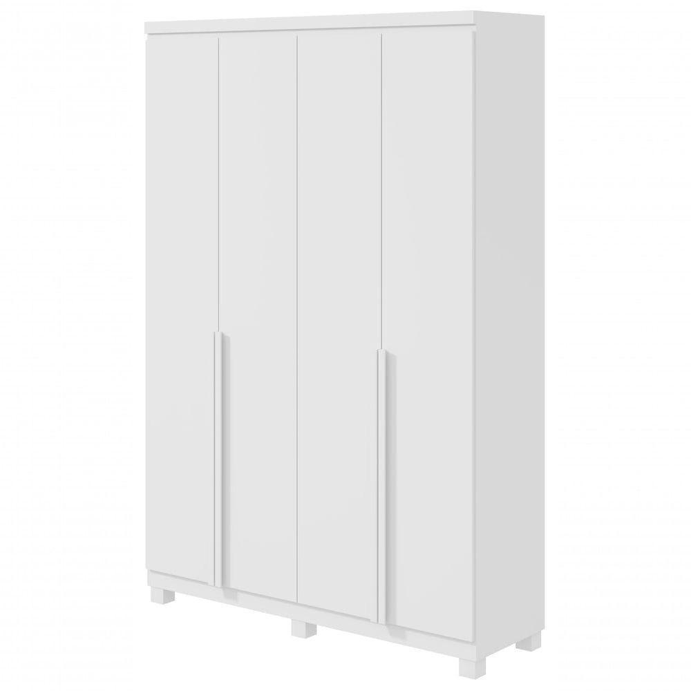 Guarda-roupas 4 Portas 2 Gavetas 100% Mdf Alonzo Sem Espelho E Com Pés - Lopas Branco - 1