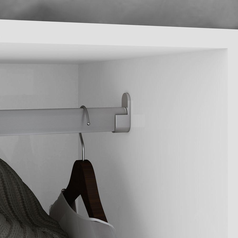 Guarda-roupas 4 Portas 2 Gavetas 100% Mdf Alonzo Sem Espelho E Com Pés - Lopas Branco - 5