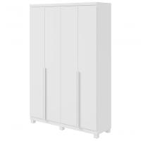 Guarda-roupas 4 Portas 2 Gavetas 100% Mdf Alonzo Sem Espelho E Com Pés - Lopas Branco - 1