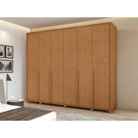 Guarda-roupas Casal 6 Portas 6 Gavetas Com Pés 100% Mdf Amendoa Clean - 1