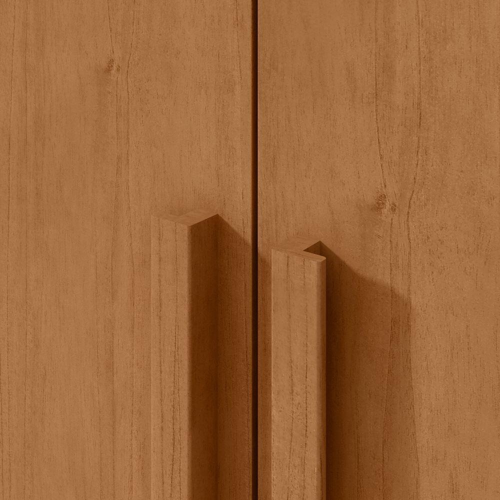 Guarda-roupas 4 Portas 2 Gavetas 100% Mdf Alonzo Sem Espelho E Com Pés Amendoa Clean - 3