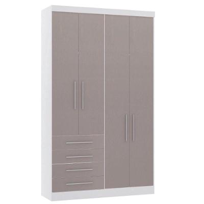 Guarda Roupa Modulado 134,50cm 4 Portas E 4 Gavetas Alpes Luciane Móveis
