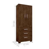 Guarda Roupa 3 Gavetas E 2 Portas Breda Malbec - 3