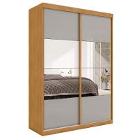 Roupeiro 2 Portas Com Espelho Juremal Naturalle Off White - 2