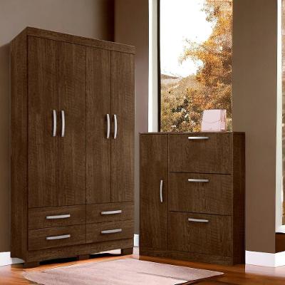 Guarda Roupa e Sapateira Coutos 10 Portas 8 Gavetas Malbec MDF-MDP Casah