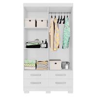 Guarda Roupa 4 Portas E 4 Gavetas Deventer Branco - 3