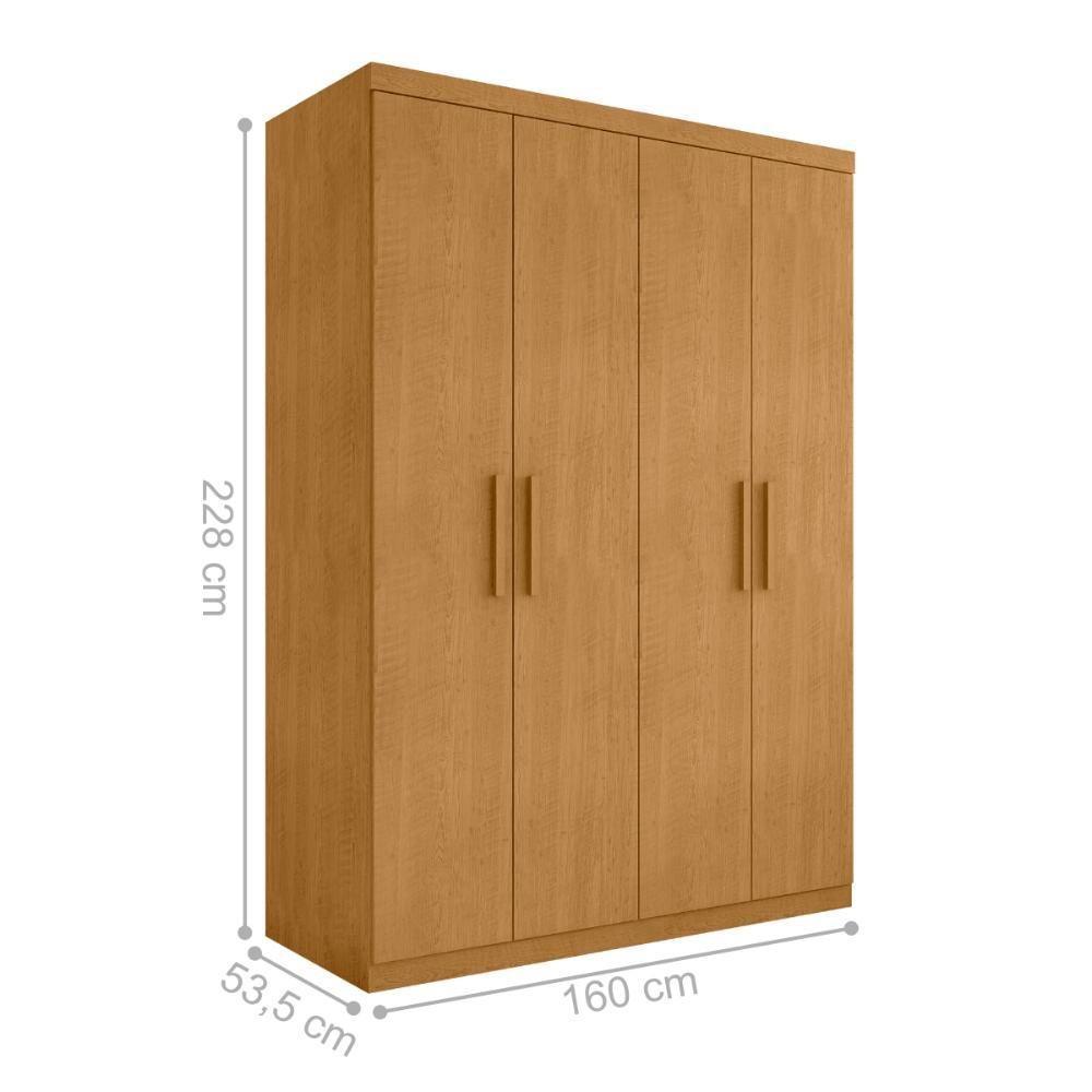 Guarda Roupa 3 Gavetas E 4 Portas Caxias Naturalle - 3