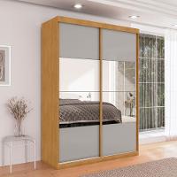 Guarda Roupa Com Espelho 2 Portas Bonfim Naturalle Off White - 1