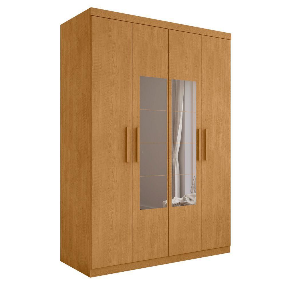 Roupeiro 4 Portas Com Espelho Ameixa Naturalle - 2