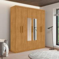 Roupeiro 6 Portas Com Espelho Ingá Naturalle - 1