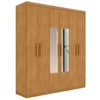 Roupeiro 6 Portas Com Espelho Ingá Naturalle - 2