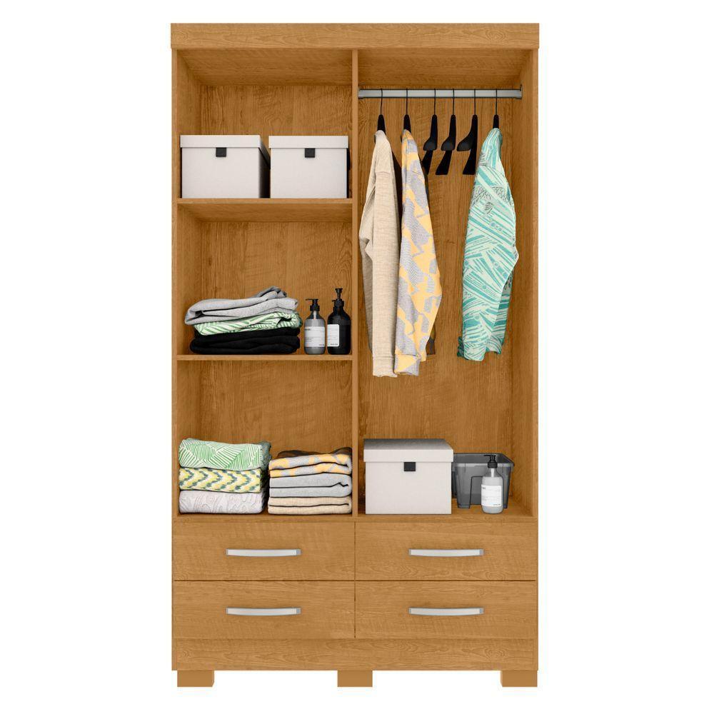 Guarda Roupa 4 Portas E 4 Gavetas Deventer Naturalle - 3